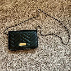 Bebe Black Quilted Crossbody Bag